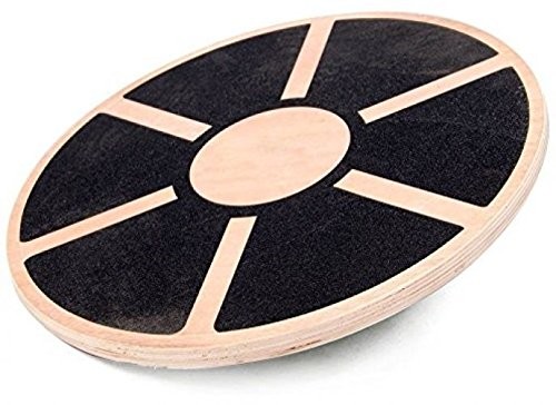 Heavy Duty 15.5" Wooden Balance Board with Non-Slip Pad Fitness Equipment 