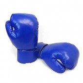 6oz Boxing Gloves Practice Training MMA Faux Leather Black 
