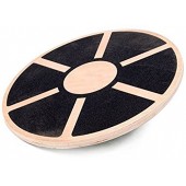 Heavy Duty 15.5" Wooden Balance Board with Non-Slip Pad Fitness Equipment 